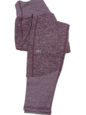 ALO Yoga Heather Red Leggings Small Yoga Run Outdoors Gym Like New Soft